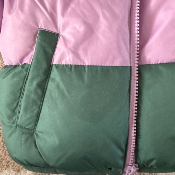 Swiss Tech Puffer Jacket Girls Size 18 Month Snow Cold Weather Striped Purple - Picture 5 of 7